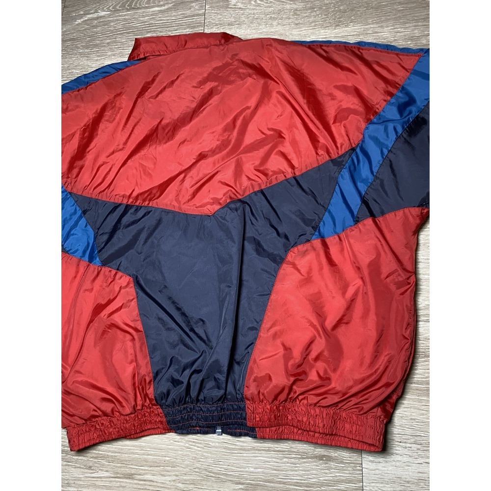 Vintage 90's Nike Color block Windbreaker Jacket Classic Red Full Zip Athletic - Picture 10 of 11